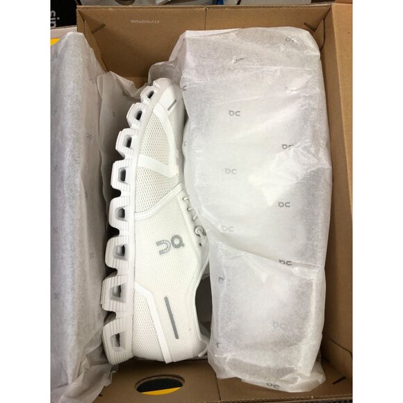 On Men's Cloud 5 Running Shoes, All White, Size 8 (New in Box) - Picture 2 of 10